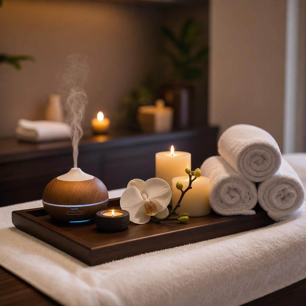Luxury Spa Treatment Setup